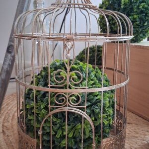 Cage métal doré