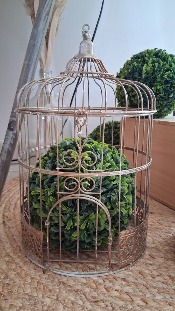Cage métal doré