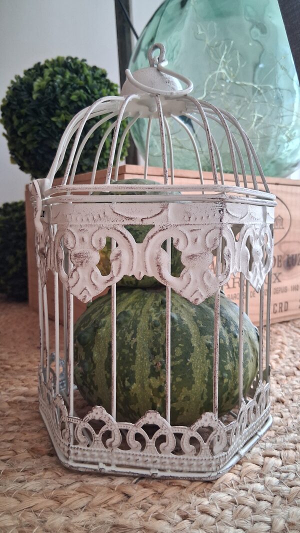 Cage métal blanc