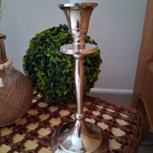 Bougeoir argenté moyen