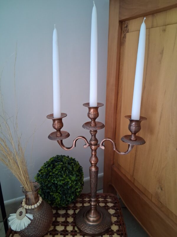 Chandelier cuivre 3 branches – Image 2